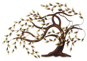 Strom vo vetre, 126 cm nástenná kovová dekorácia