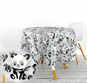 Ervi bavlnený obrus na stôl okrúhly - pandy