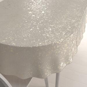 Biante Zamatový oválny obrus Isabela IBL-001 Gold Design krémový 120x200 cm
