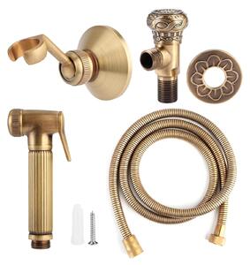 Bidet Set - Vintage Mosadz Sprchová hlavica - Ručná sprcha - Nastaviteľný tlak vody