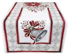 Vianočný gobelínový behúň na stôl Zvonček Chenille IT028 Farba Viacfarebná Rozmery 40x130 cm