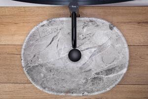 Rea Lara Stone umývadlo, 49 x 35 cm, šedá, REA-U9888