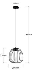 Závesný luster na lanku OVELLA 1xGX53/10W/230V priemer 25 cm čierny