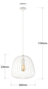 Luster na lanku OVELLA 1xE27/15W/230V priemer 36 cm krémový
