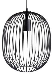 Závesný luster na lanku OVELLA 1xE27/15W/230V pr. 34 cm čierny