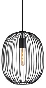 Závesný luster na lanku OVELLA 1xE27/15W/230V pr. 34 cm čierny