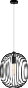 Závesný luster na lanku OVELLA 1xE27/15W/230V pr. 34 cm čierny