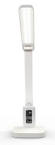 Nedis LTLRC10WT - LED stmievateľná nabíjateľná lampa s displejom 7,5W/1200 mAh 3000/4000/5700K biela