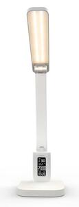 Nedis LTLRC10WT - LED stmievateľná nabíjateľná lampa s displejom 7,5W/1200 mAh 3000/4000/5700K biela