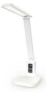 Nedis LTLRC10WT - LED stmievateľná nabíjateľná lampa s displejom 7,5W/1200 mAh 3000/4000/5700K biela