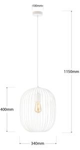 Luster na lanku OVELLA 1xE27/15W/230V pr. 34 cm krémový