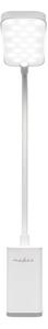 Nedis LTLR10WT - LED stmievateľná nabíjateľná dotyková stolná lampa so svorkou LED/5W/1200 mAh biela