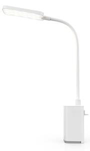 Nedis LTLR10WT - LED stmievateľná nabíjateľná dotyková stolná lampa so svorkou LED/5W/1200 mAh biela