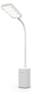 Nedis LTLR10WT - LED stmievateľná nabíjateľná dotyková stolná lampa so svorkou LED/5W/1200 mAh biela