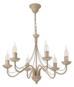 Luster na reťazi ANTON 6xE14/60W/230V béžový