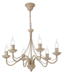 Luster na reťazi ANTON 6xE14/60W/230V béžový