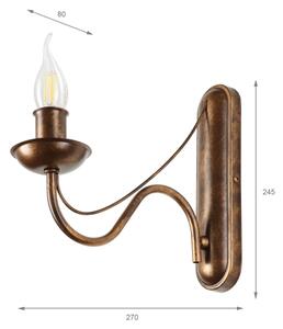 Nástenná lampa ANTON 1xE14/60W/230V bronzová