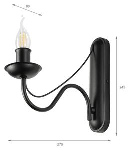 Nástenné svietidlo ANTON 1xE14/60W/230V čierne