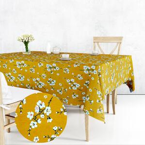 Ervi bavlnený obrus na stôl obdĺžnikový - kvety na horčici