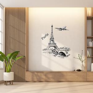 Samolepka na stenu "Paríž 3" 78x70 cm