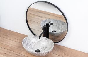 Rea Sofia Stone Marble umývadlo, 41 x 35 cm, šedá, REA-U9908