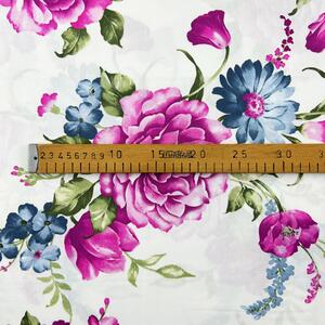 Ervi bavlna š.240 cm - Fialové kvety č.26560-14, metráž