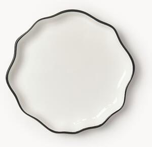 Porcelánové raňajkové taniere's vlnitým okrajom Bia, 4 ks