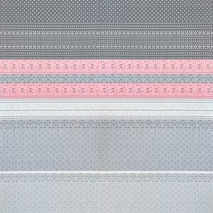 Ervi bavlna š.240 cm - šedé a ružové vzorovanie č.9488-3, metráž