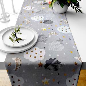 Ervi bavlnený behúň na stôl - hviezdy a mračky