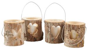 SVIETNIK drevo, sklo, prírodné materiály Ambia Home - Sviečky & svietniky