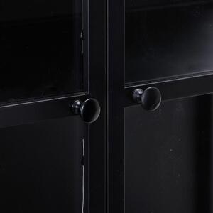 VITRÍNA, čierna, 90/160/40 cm MID.YOU - Sklenené vitríny, Online Only