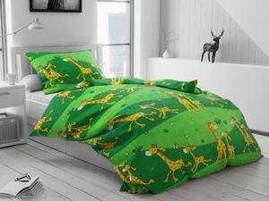 Bavlnené obliečky Žirafa zelená