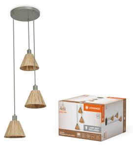 Ledvance - Luster na lanku DECOR RAFFIA 3xE27/15W/230V rafia