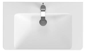 Cersanit Lara Mille, set B348 závesná umývadlová skrinka 80cm + keramické umývadlo, biela lesklá, S801-338-DSM