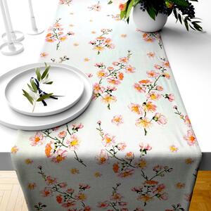 Ervi bavlnený behúň na stôl - kvet jablone
