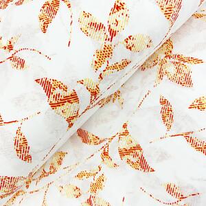 Ervi bavlna š.240 cm - Oranžové listy - 27257-4, metráž