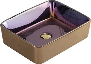 Mexen CATIA umývadlo, 48x37 cm, fialová-zlatá, 21314855