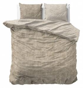 Sleeptime Flanel Washed Cotton Taupe 140x220, 60x70cm