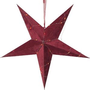 Papierová svietiaca LED hviezda Velvet 60 cm
