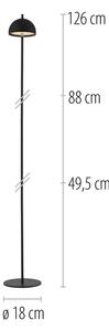 Schöner Wohnen 19245-18 - LED stmievateľná stojacia lampa BELLIS LED/2,5W/5V IP54 čierna