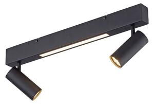 Schöner Wohnen 11793-18 - LED bodové svietidlo DANTE 2xGU10/10W+LED/7,2W čierna