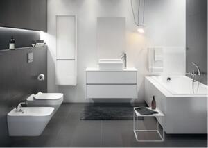 Cersanit Crea, kúpeľňová vysoká skrinka, biela lesklá, S924-022
