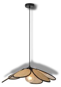 Osram - Závesný luster na lane DECOR RATTAN 1xE27/15W/230V pr. 58 cm béžová/čierna