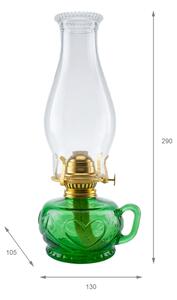 Brilagi - Petrolejová lampa MERLIN zelená