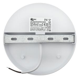 LED vonkajšie nástenné svietidlo s pohybovým senzorom, 18 W, 230 V, IP44, biele
