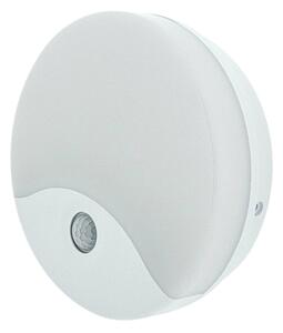 LED vonkajšie nástenné svietidlo s pohybovým senzorom, 18 W, 230 V, IP44, biele