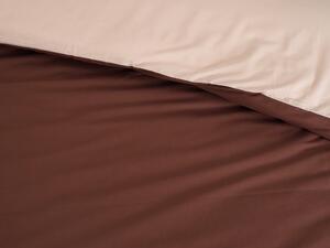 TipTrade Obojstranné bavlnené obliečky - Color hnedo béžové Rozměr: 140 x 200 + 70 x 90