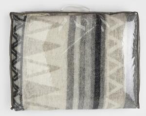 Luxusná deka z novozéladskej vlny Neva sivá sivo-béžová 140x200 cm