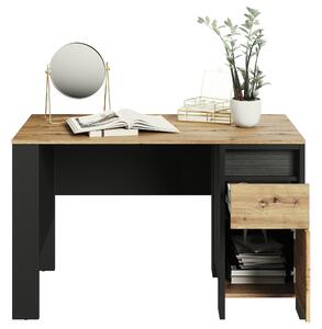 Písací stôl s osvetlením SPOT dub artisan/čierna