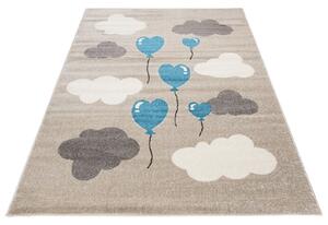 Béžový detský koberec Balone Rozmer: 133x190 cm
